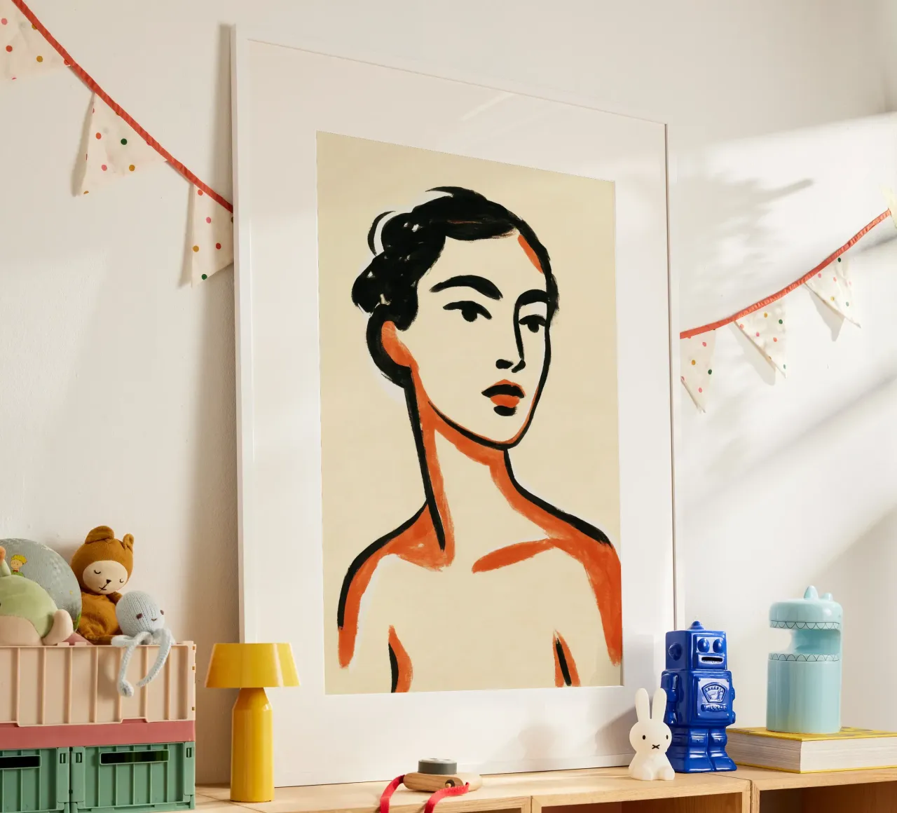 Tender Flame poster con telaio in plastica da treechild