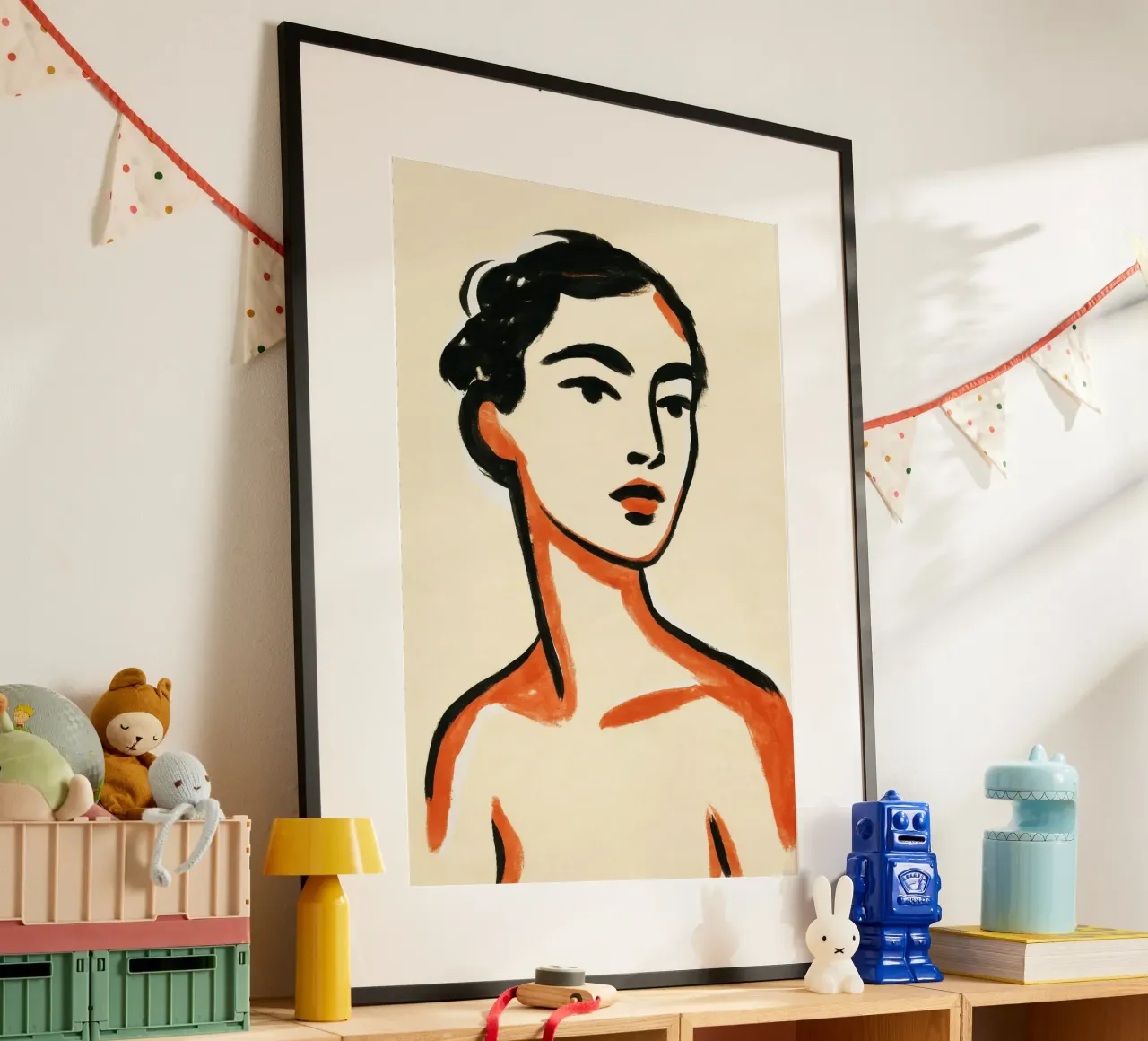 Tender Flame poster con telaio in plastica da treechild