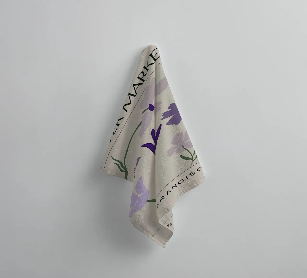 Flower Market San Francisco towel by Kunzeworld