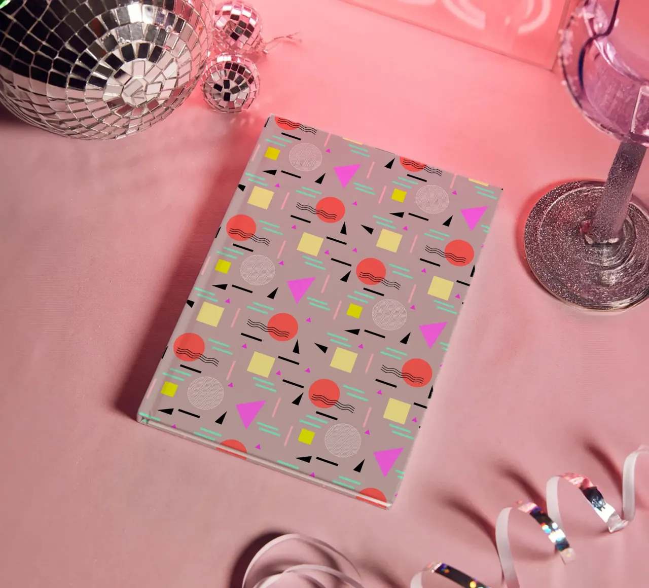Memphis Forever Taupe notebook by SilverPegasus