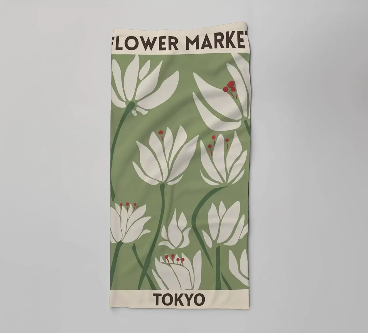 Mercato dei fiori di Tokyo asciugamano da bagno da Kunzeworld