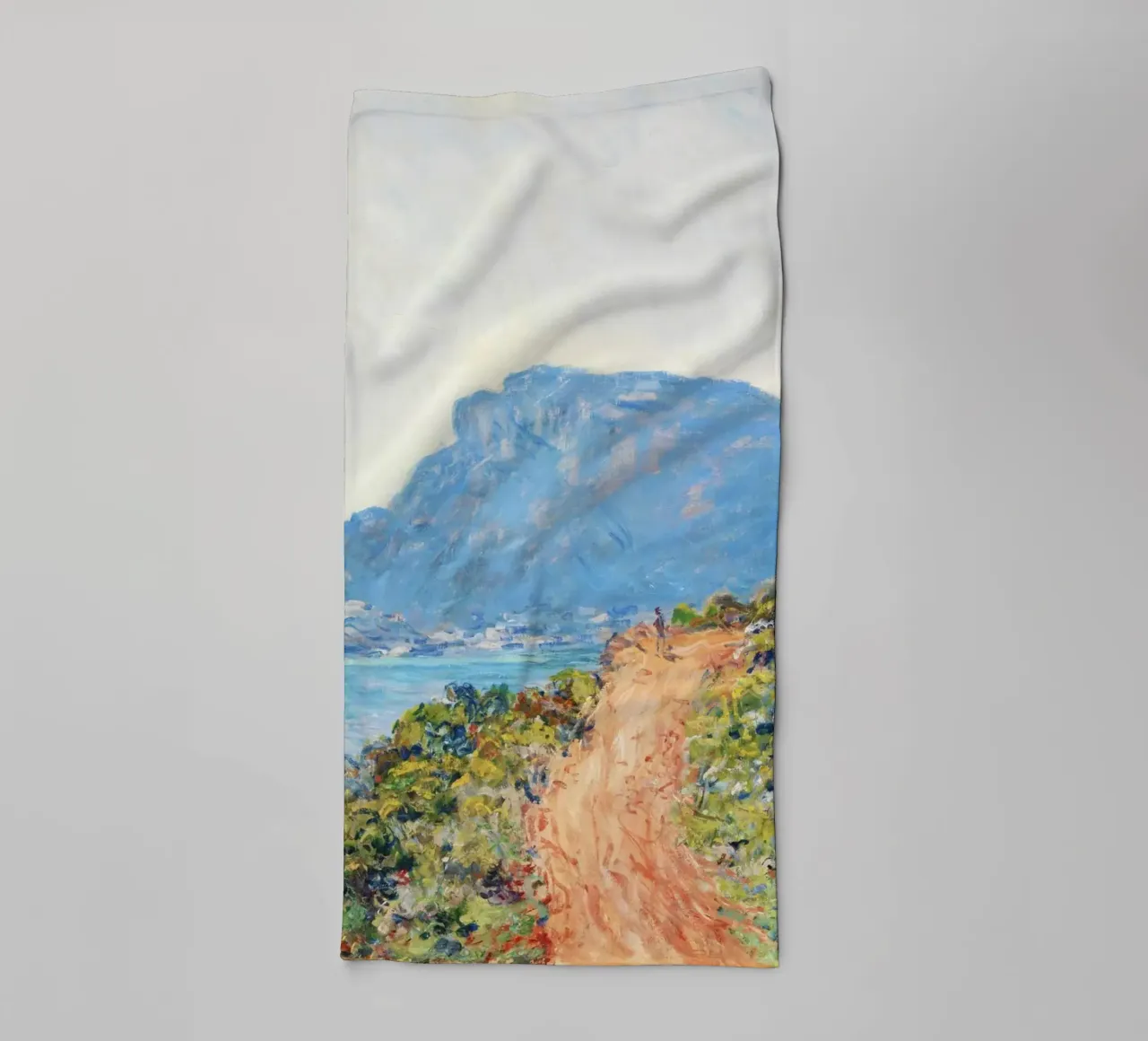 The Corniche near Monaco (1884) by Claude Monet towel by Venus Art