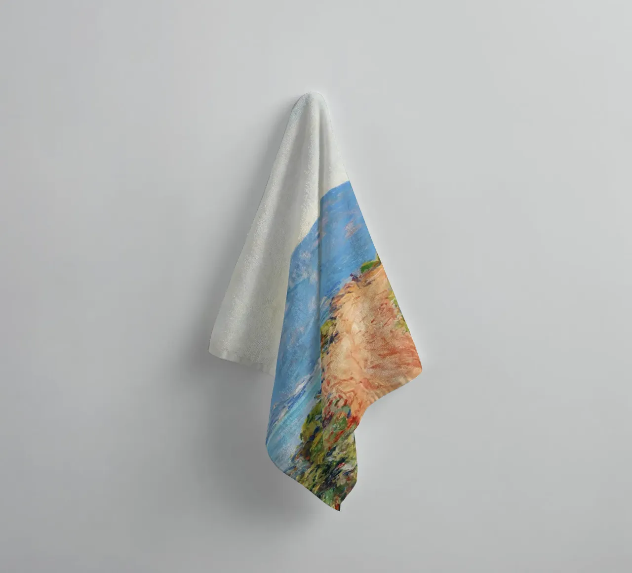 The Corniche near Monaco (1884) by Claude Monet towel by Venus Art