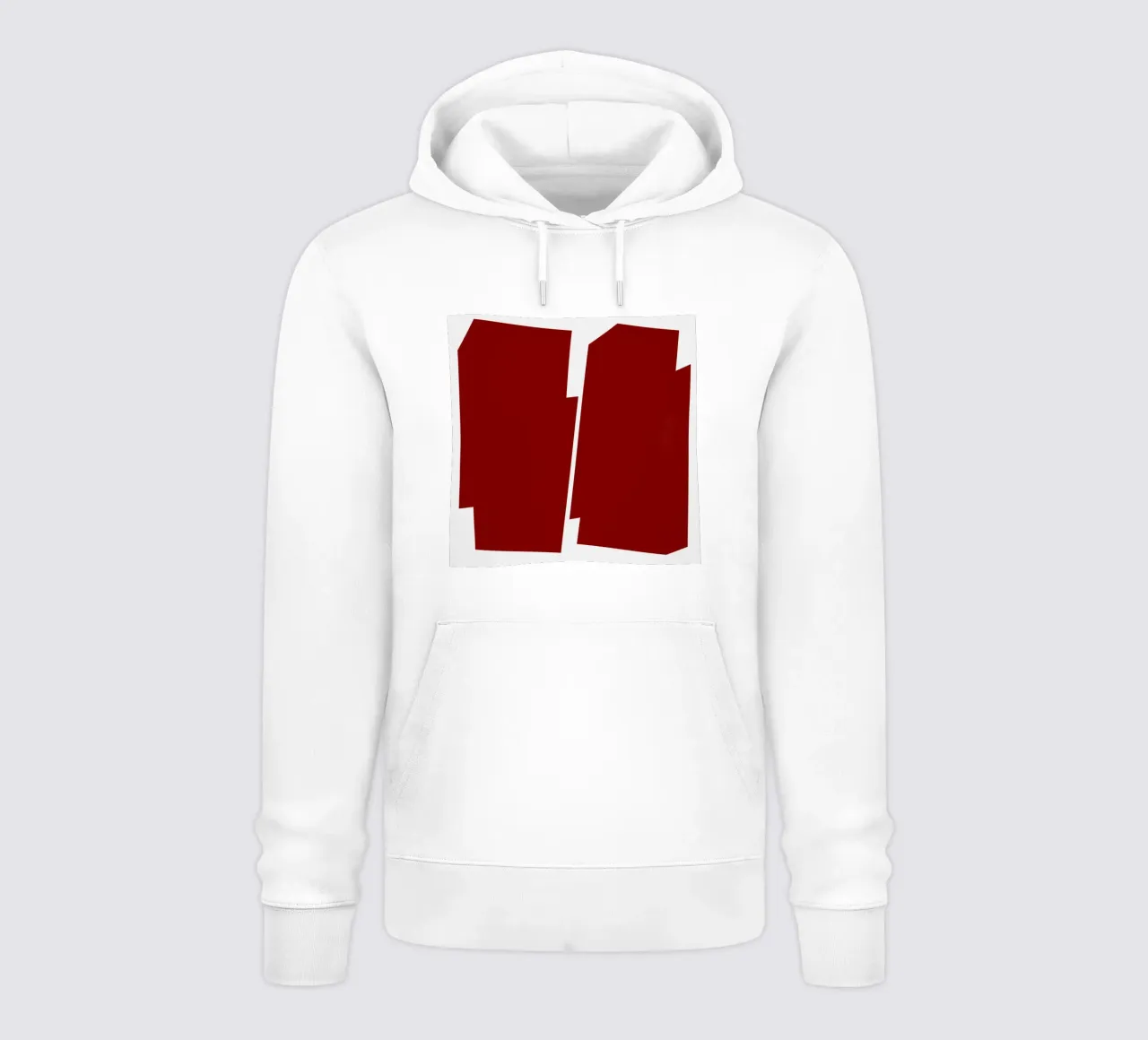Geometria astratta minimalista in terracotta felpa con cappuccio da Artbyvo