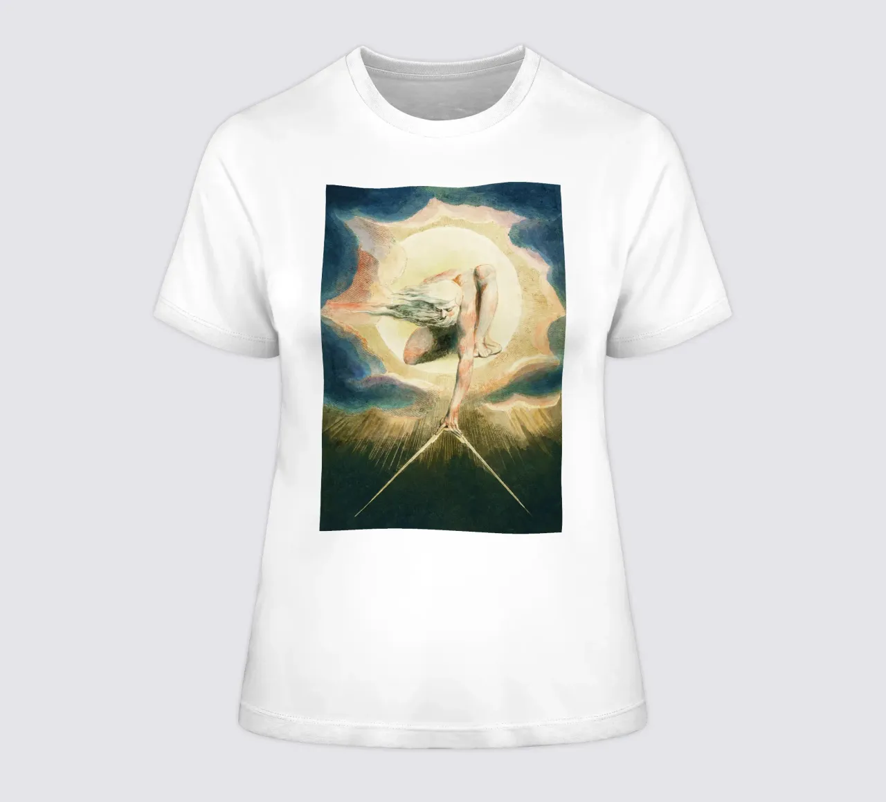 Ancient of Days (1794) by William Blake women's fitted t-shirt by Venus Art