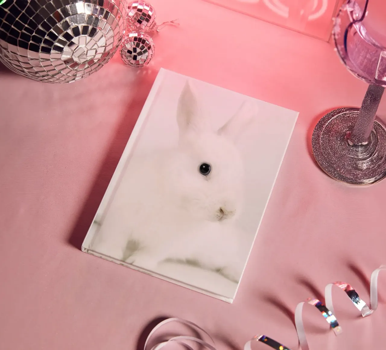 white rabbit pinki notebook by Alicia´s