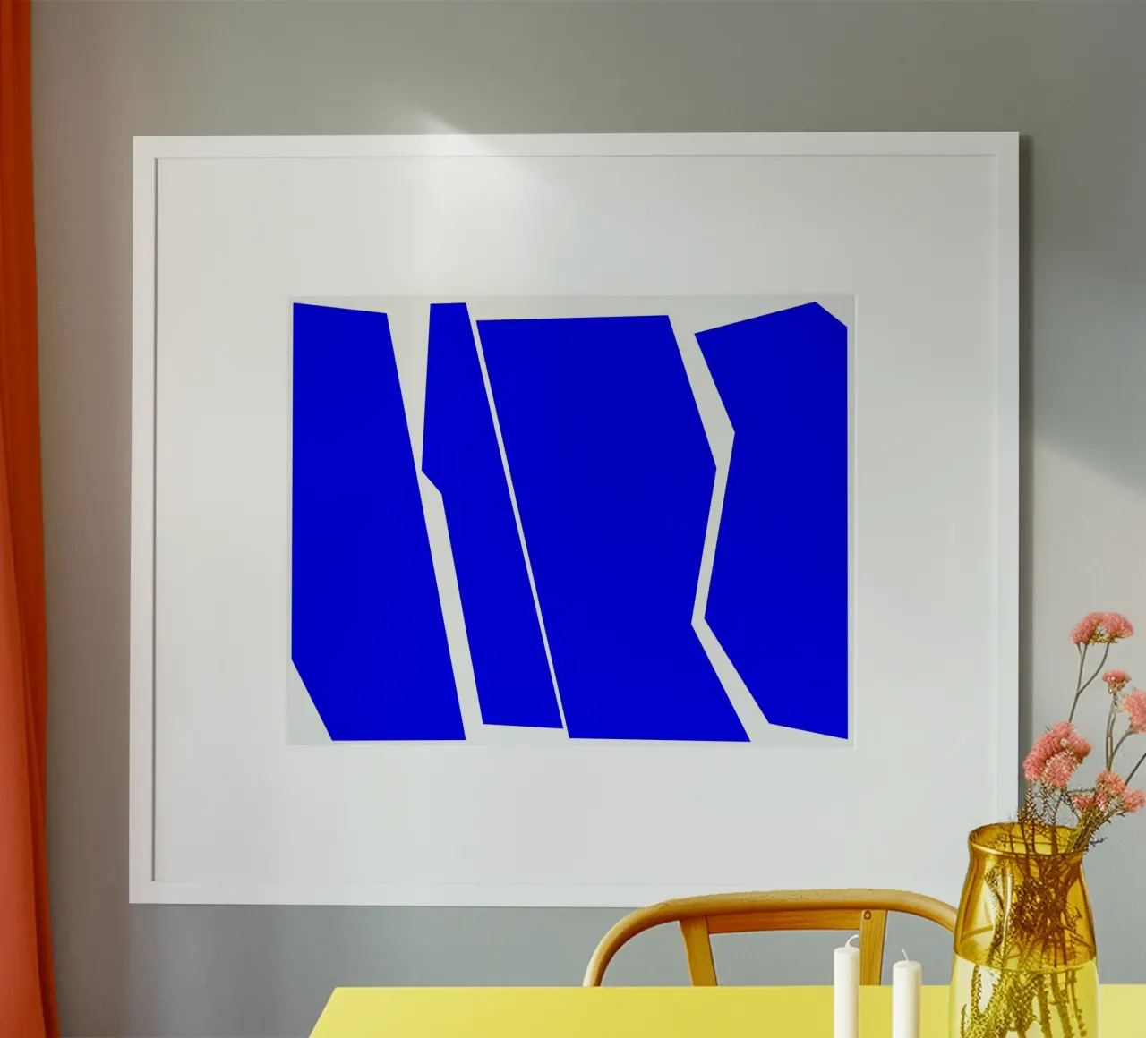 Astrazione geometrica ultramarina poster da Artbyvo