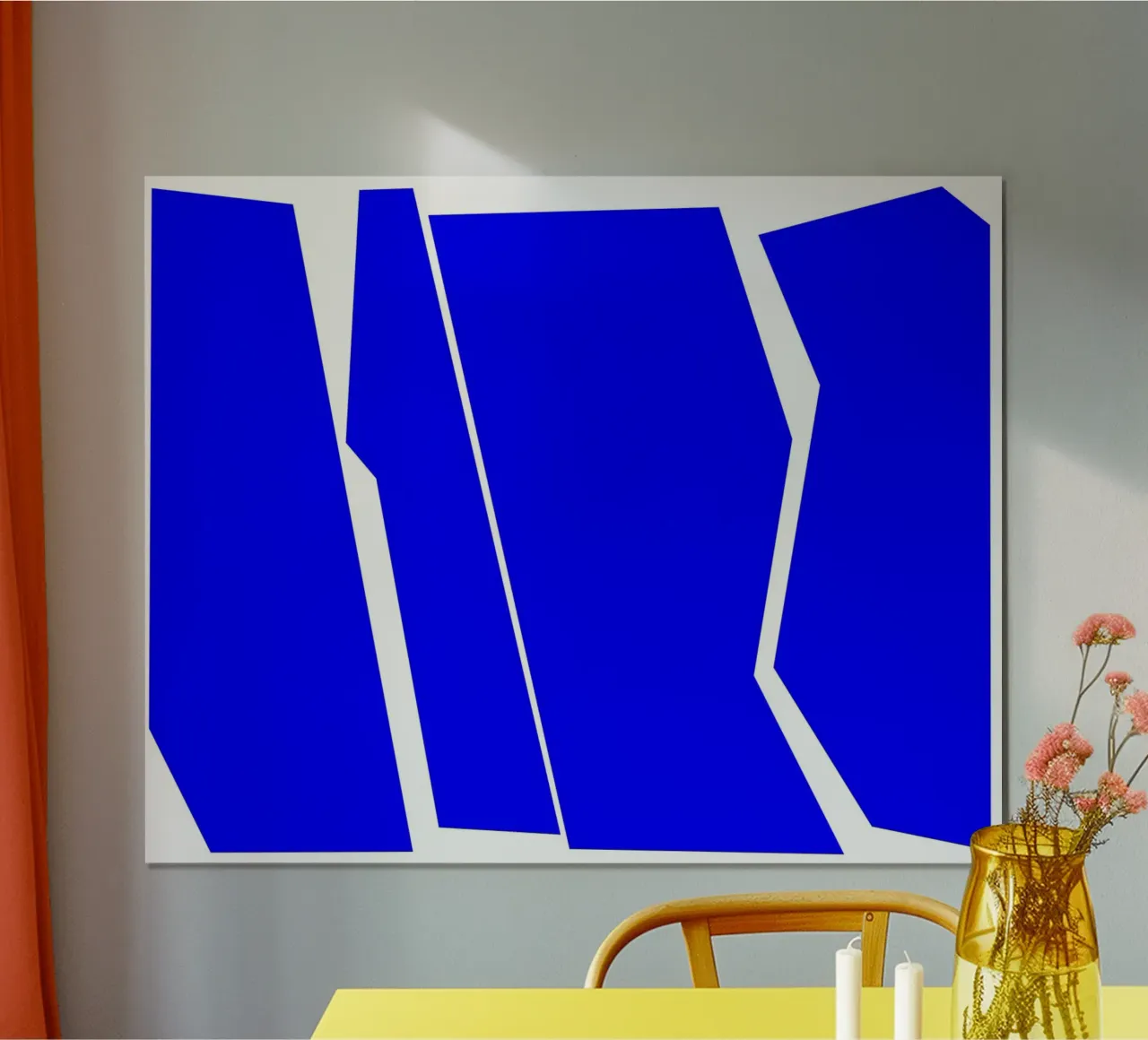 Astrazione geometrica ultramarina poster da Artbyvo