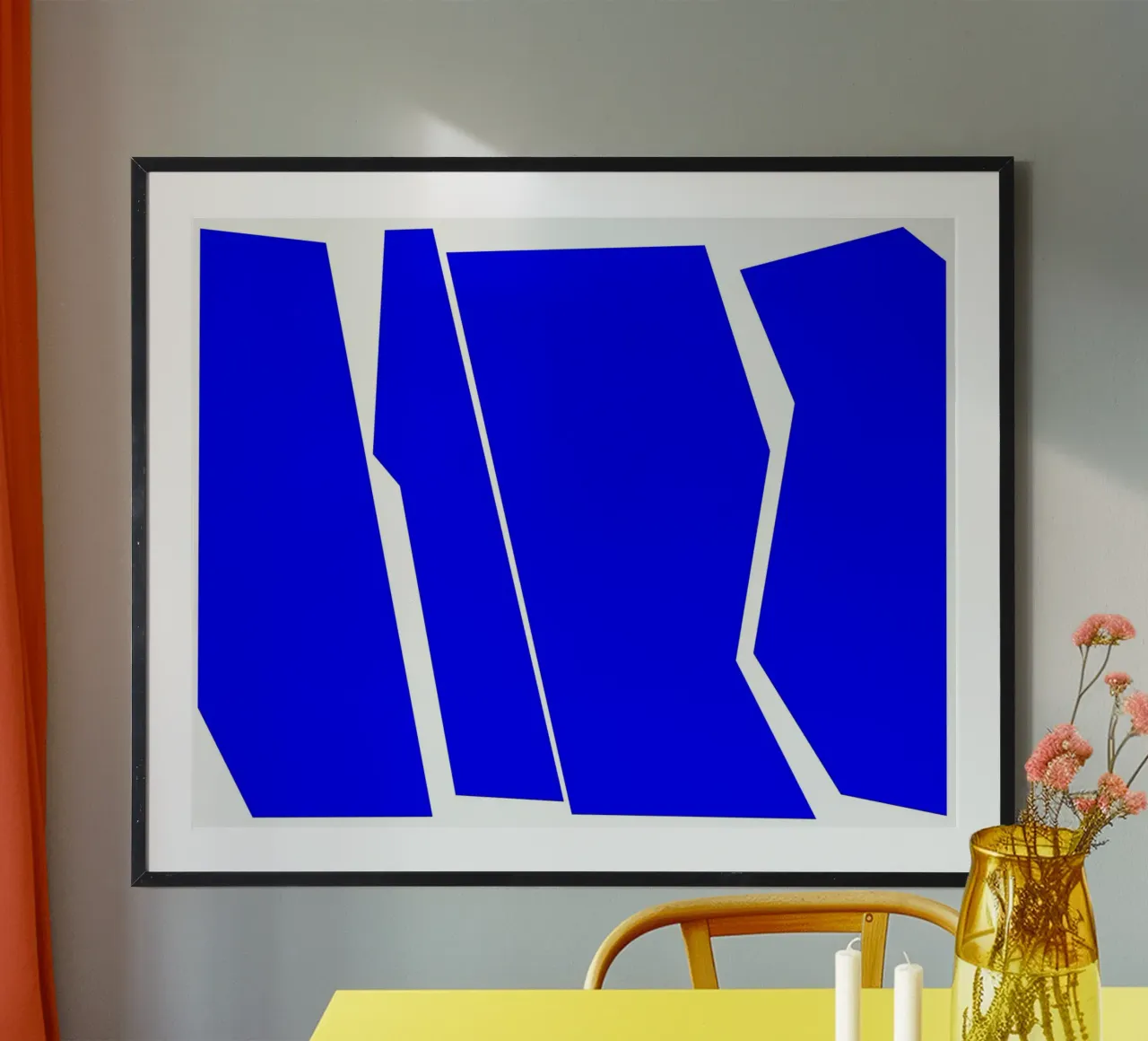 Astrazione geometrica ultramarina poster da Artbyvo