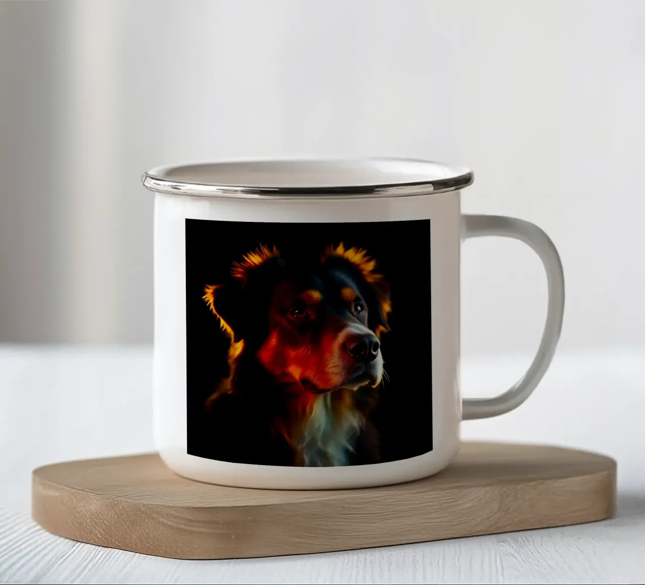 Bellissimo cane da montagna bernese #102 tazza in smalto da Yumis.Beargang.and.Me