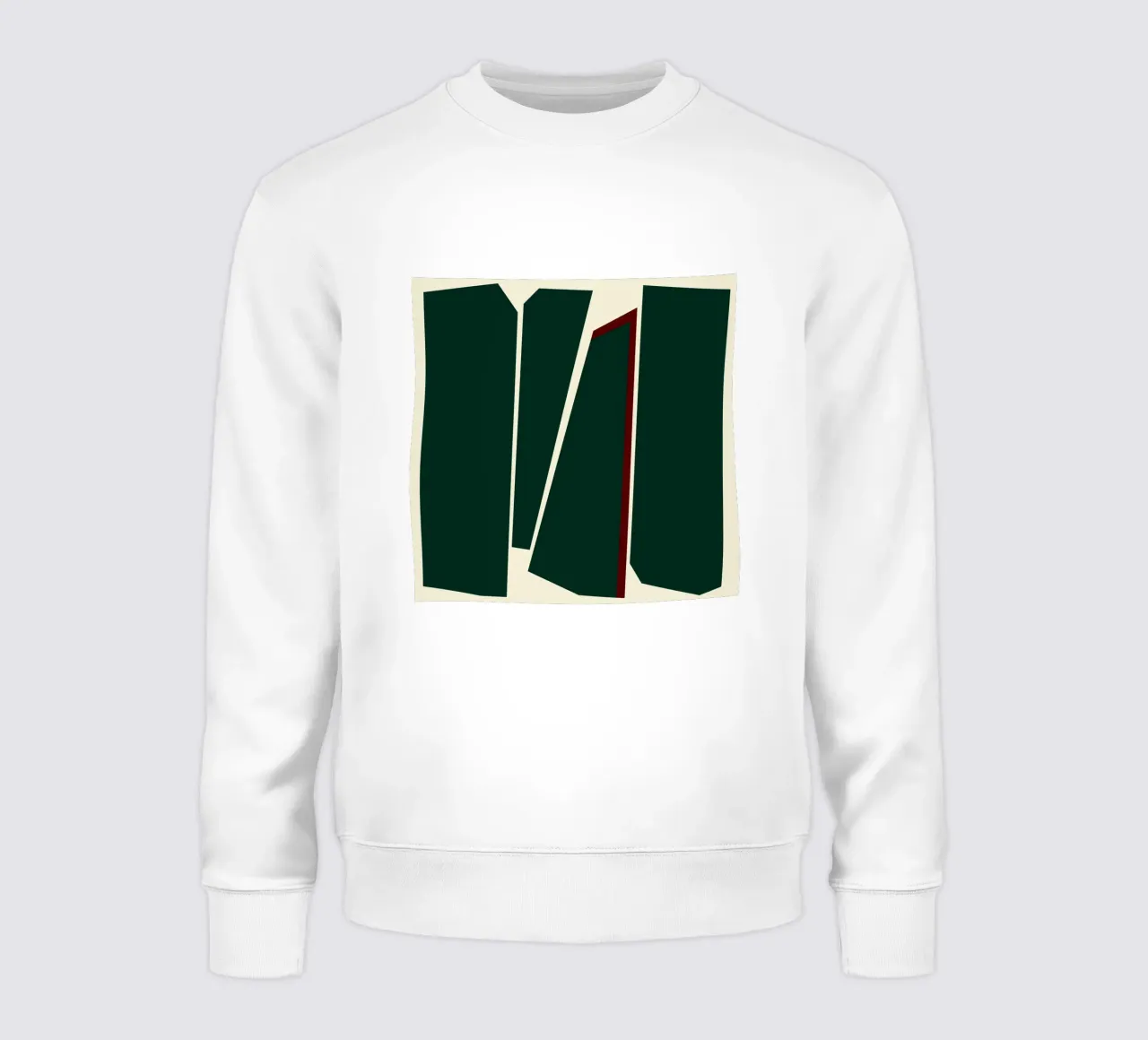Composizione geometrica verde intenso felpa da Artbyvo