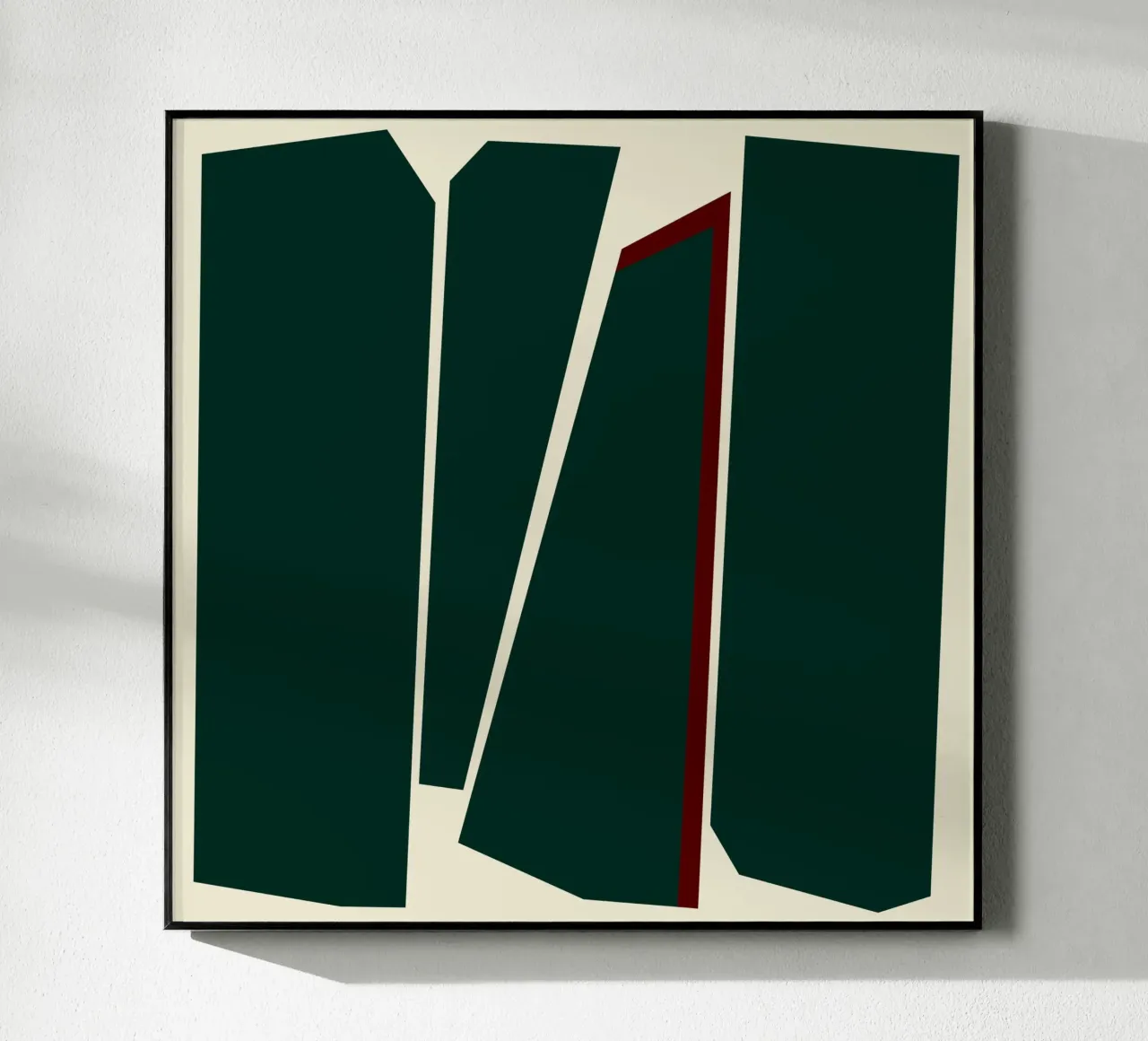 Composizione geometrica verde intenso plexiglass da Artbyvo