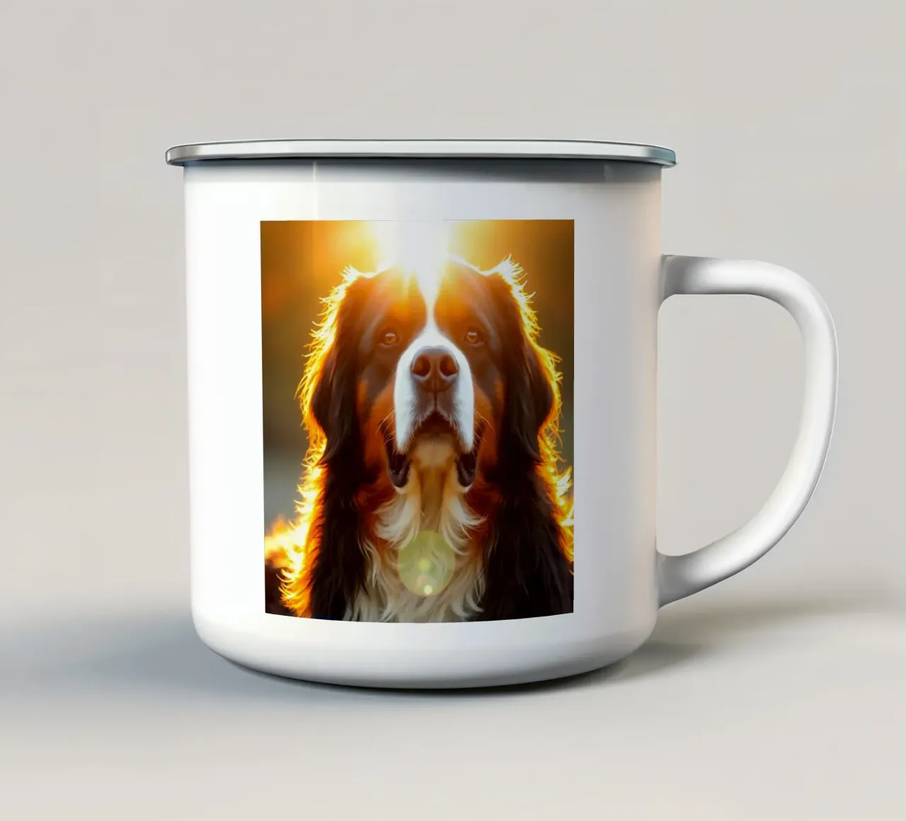 Bellissimo cane da montagna bernese #103 tazza in smalto da Yumis.Beargang.and.Me