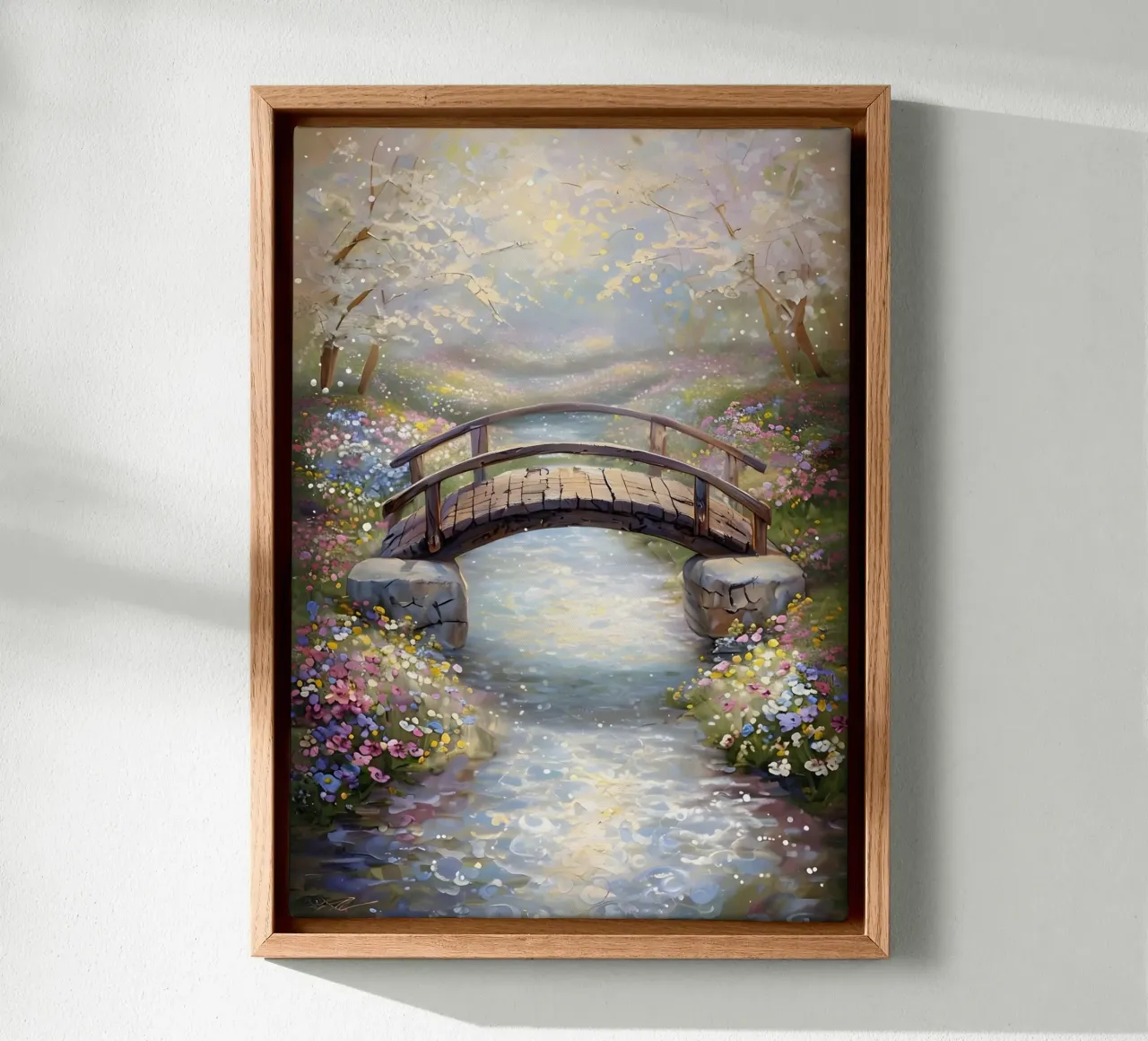 Whispers of Spring canvas with Floater frame by Artistic-shop