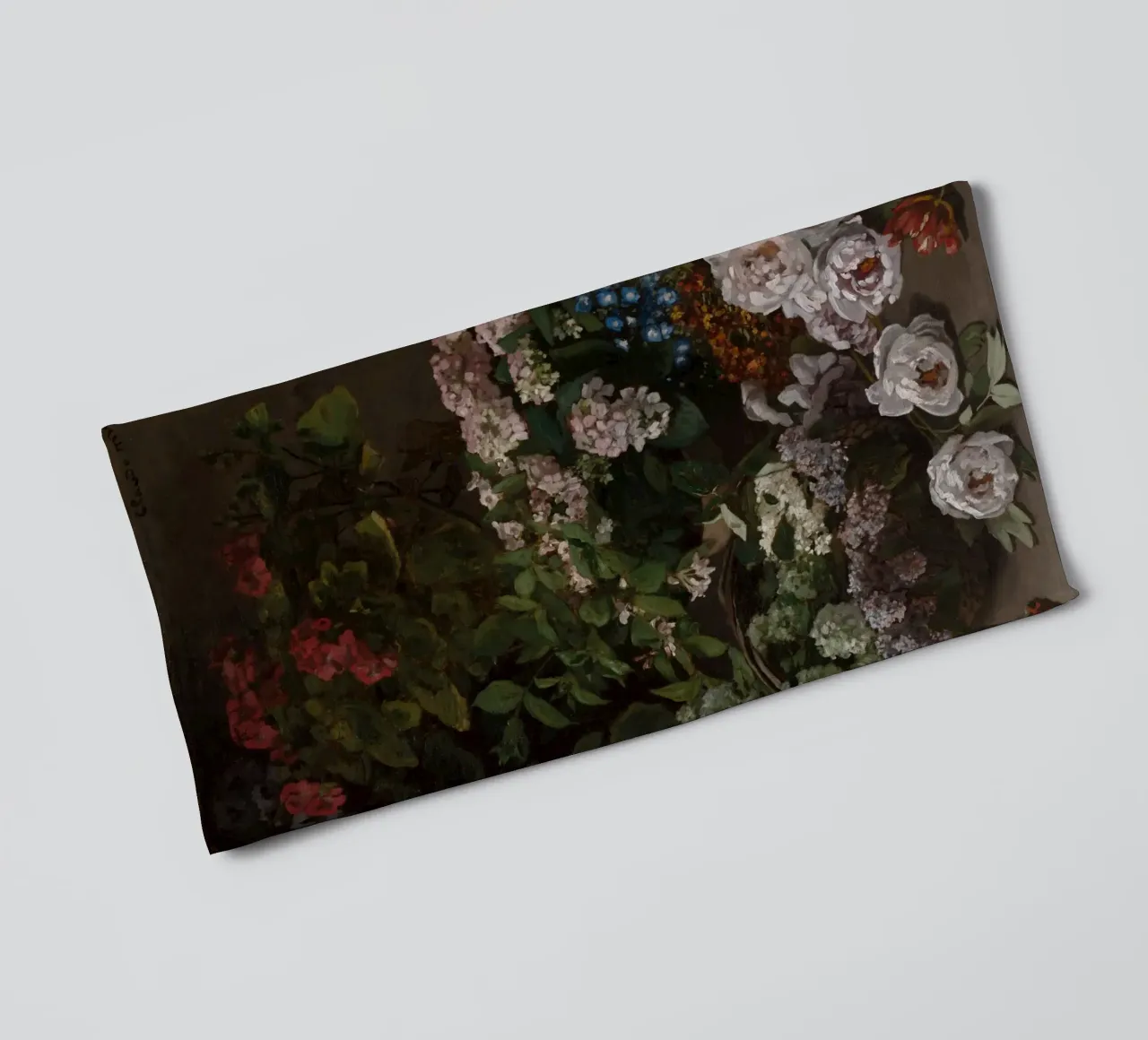 Claude Monet – Spring Flowers (1864) towel by Wirla