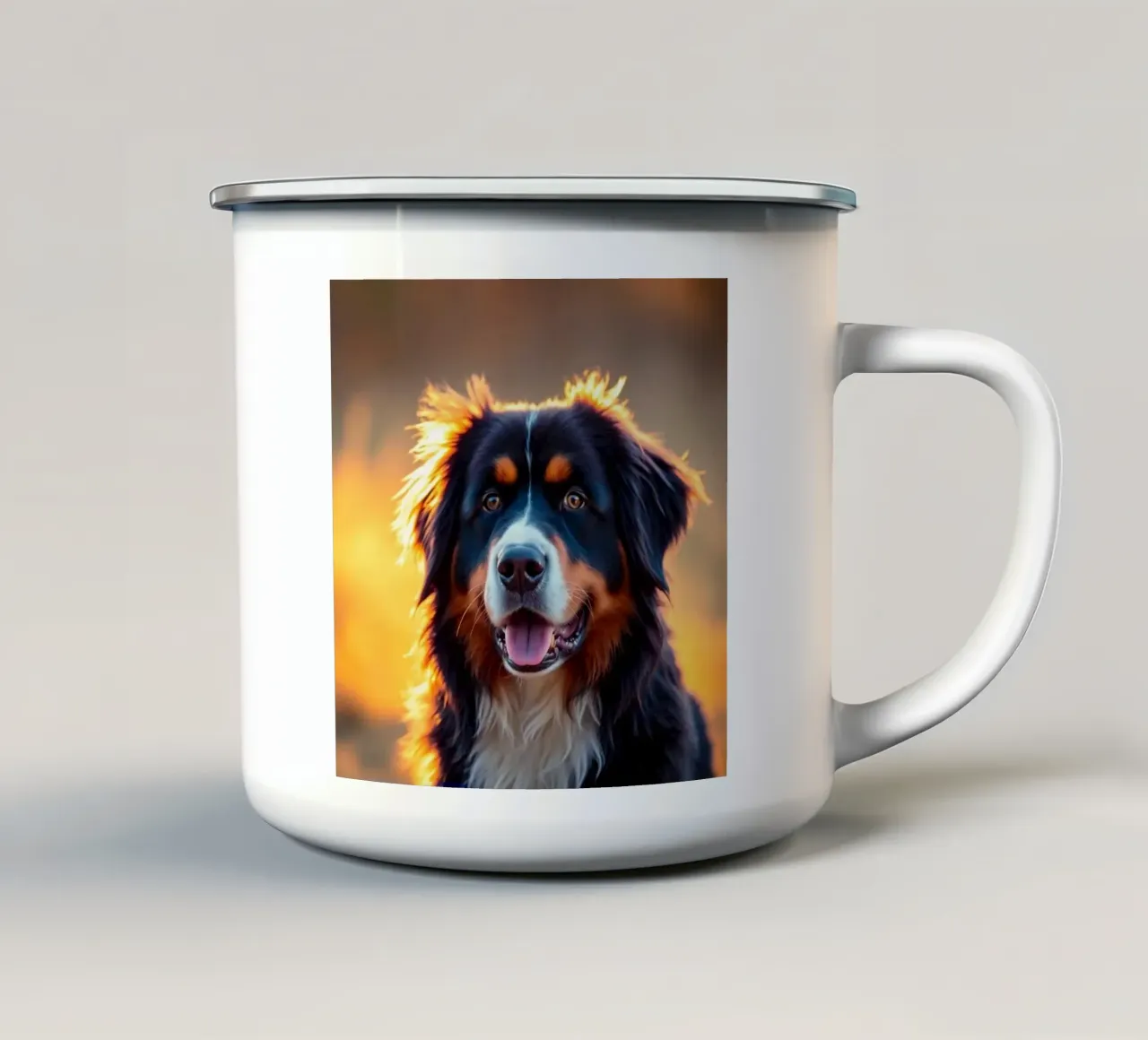 Bellissimo cane da montagna bernese #105 tazza in smalto da Yumis.Beargang.and.Me