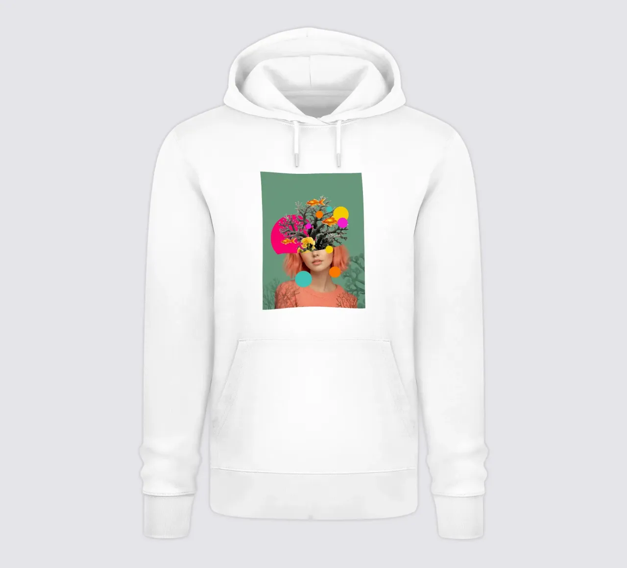 Coral Thoughts felpa con cappuccio da Indigo Rain