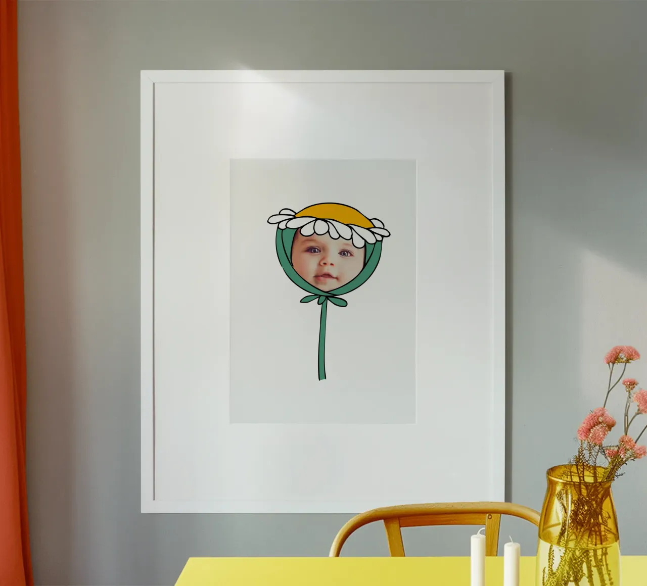 Sono una margherita poster con telaio in plastica da Face & Content