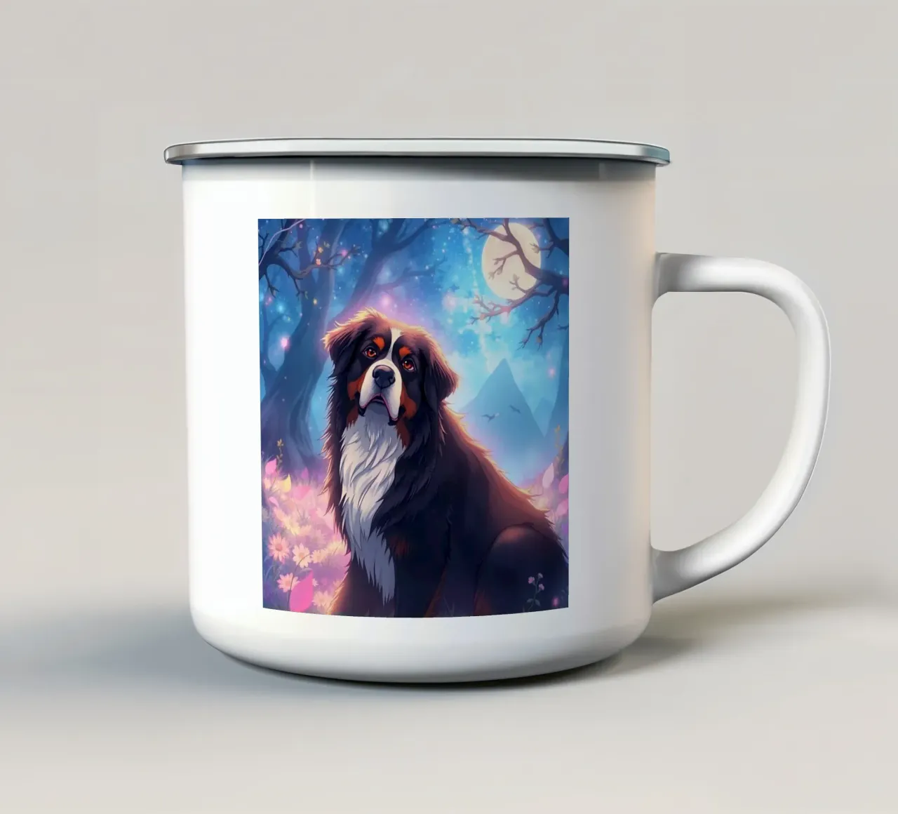 Bellissimo cane da montagna bernese #108 tazza in smalto da Yumis.Beargang.and.Me