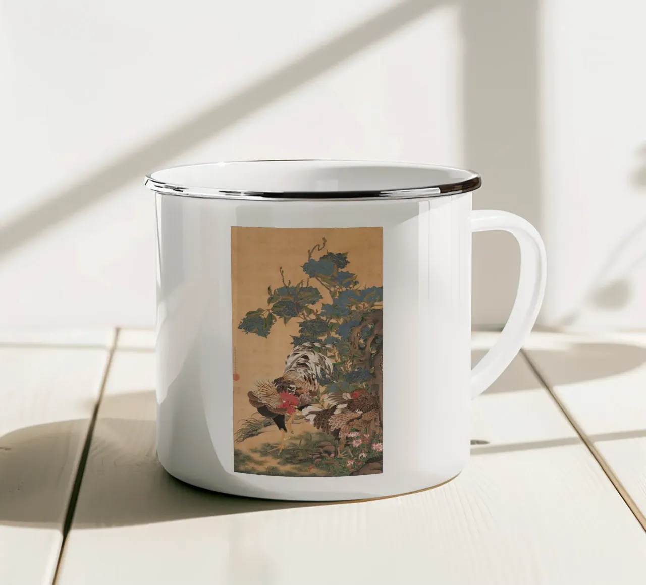 Ito Jakuchu AjisaiSoukei-zu tazza in smalto da Wirla