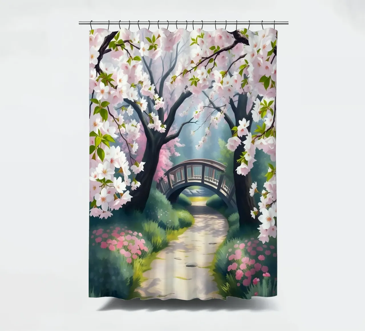 Cherry Blossom Serenity shower curtain by Artistic-shop