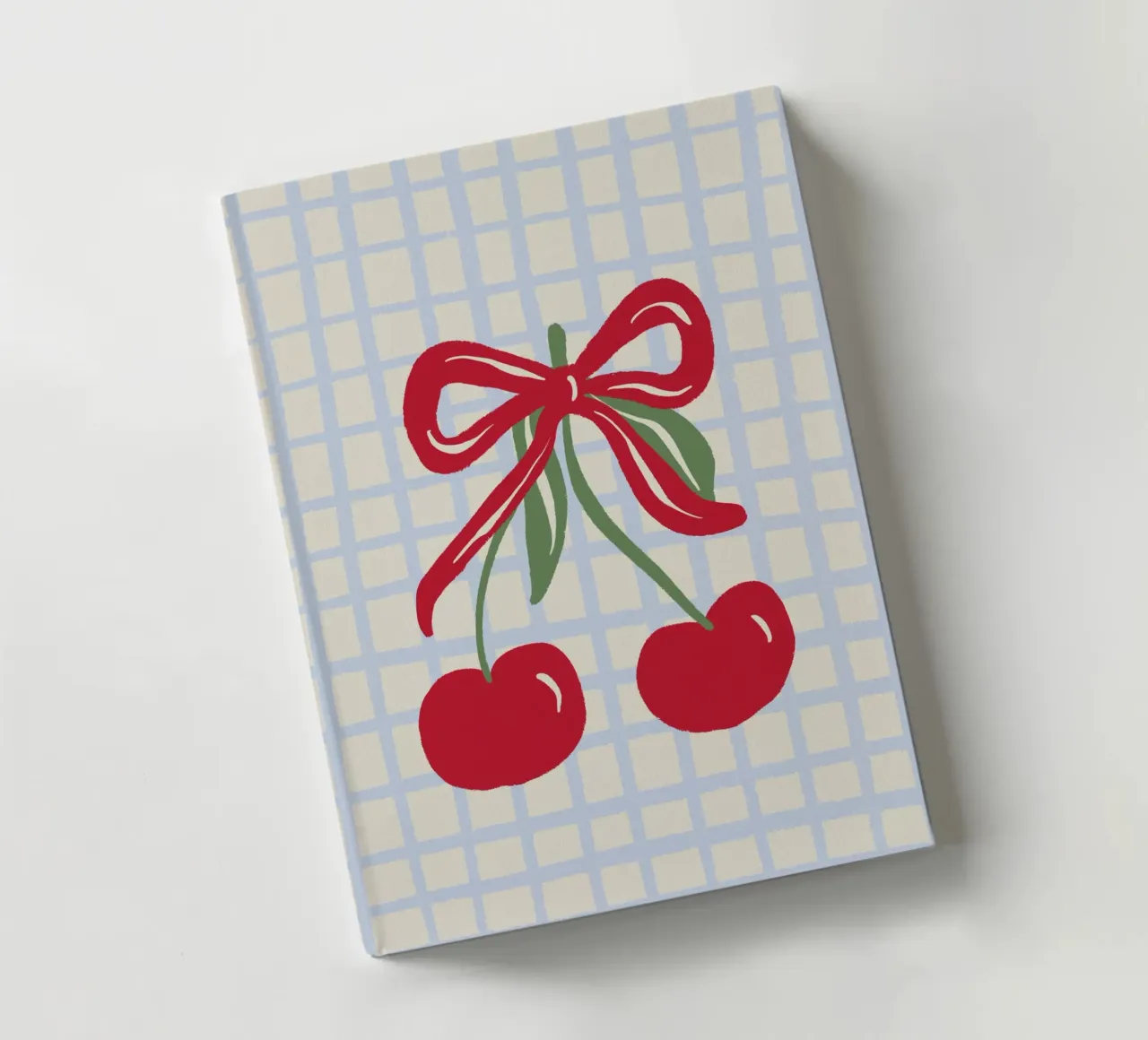 Coquette cherries on a grid pattern notebook by Wackapacka