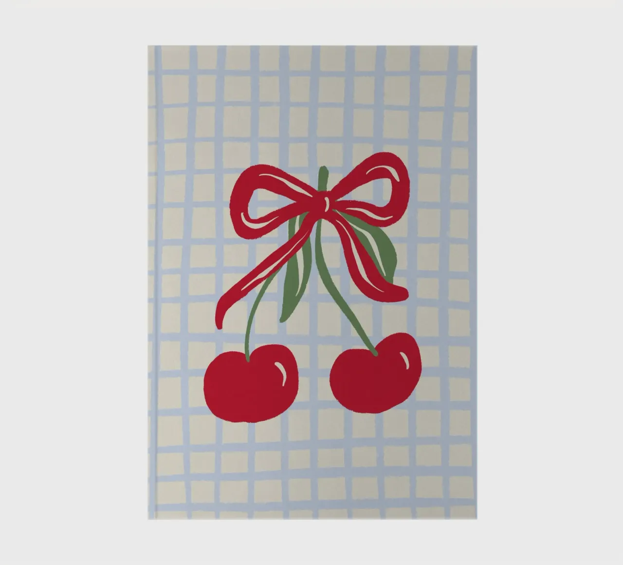 Coquette cherries on a grid pattern notebook by Wackapacka