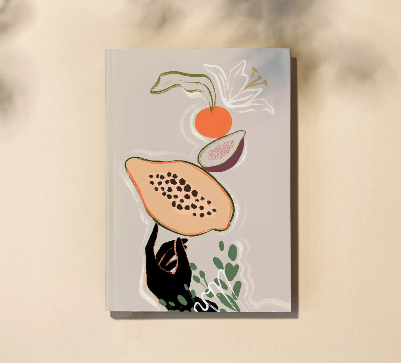 Balancing Fruits notebook by Arty Guava