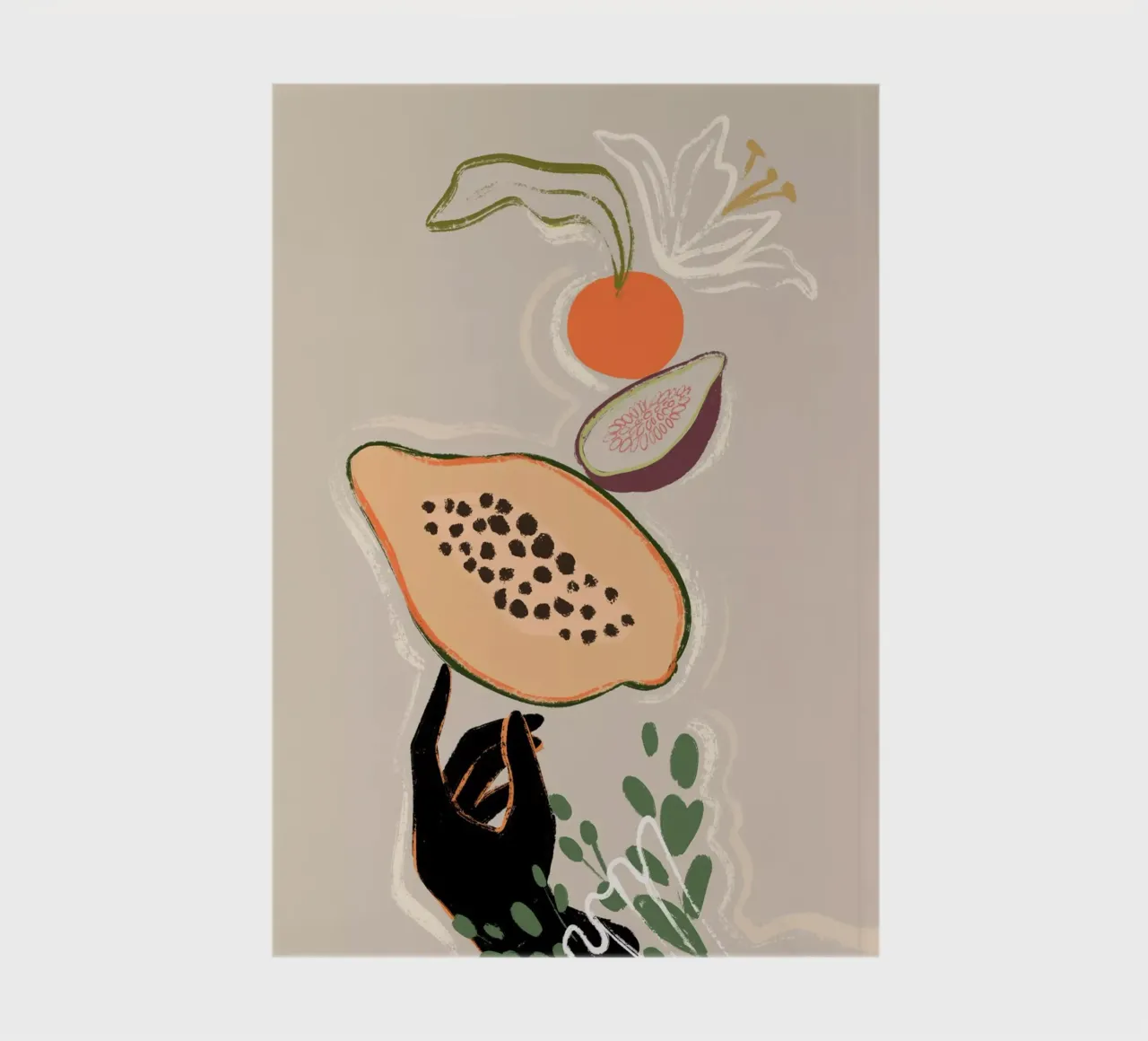Balancing Fruits Notizbuch von Arty Guava