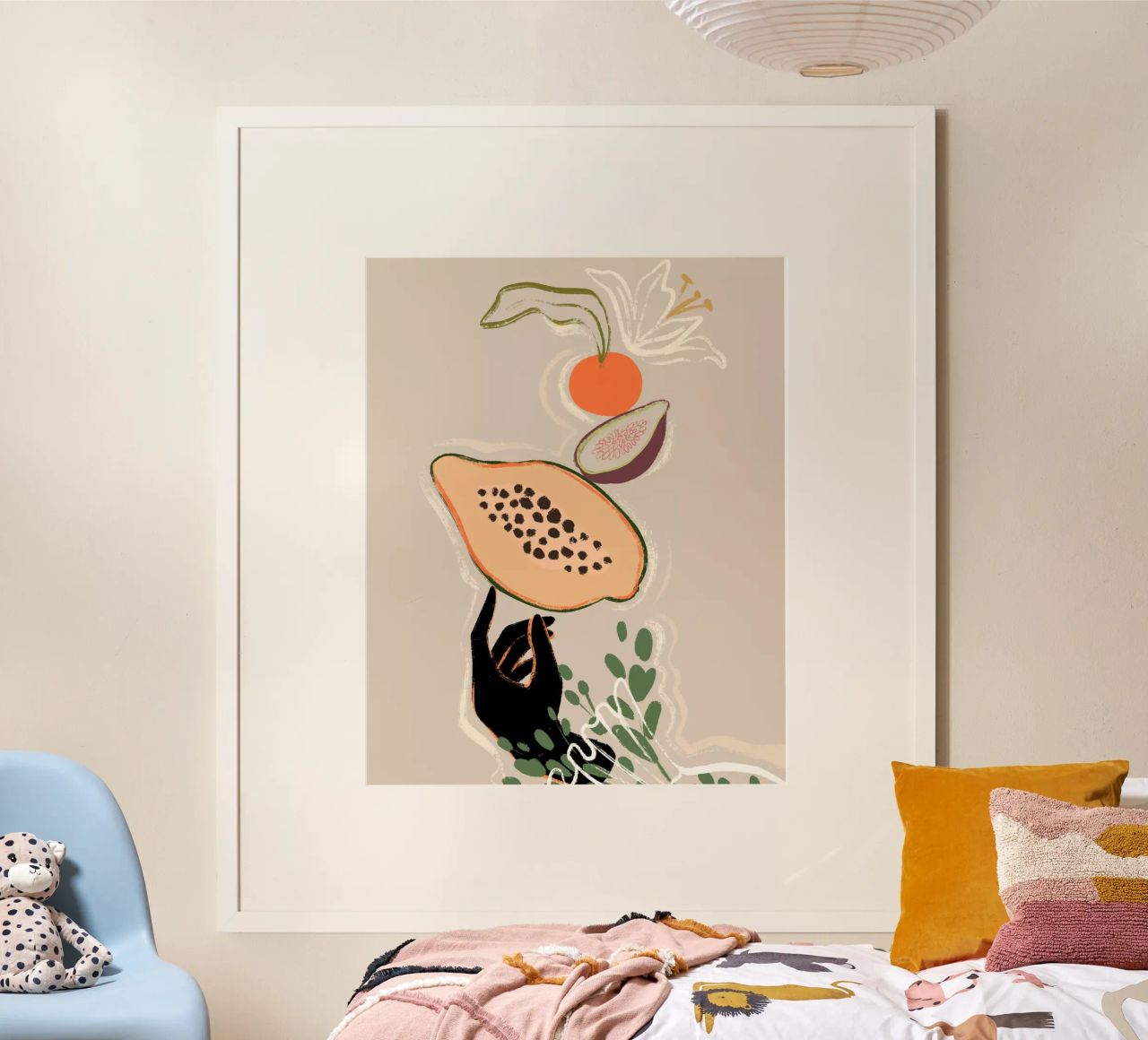 Balancing Fruits poster by Arty Guava