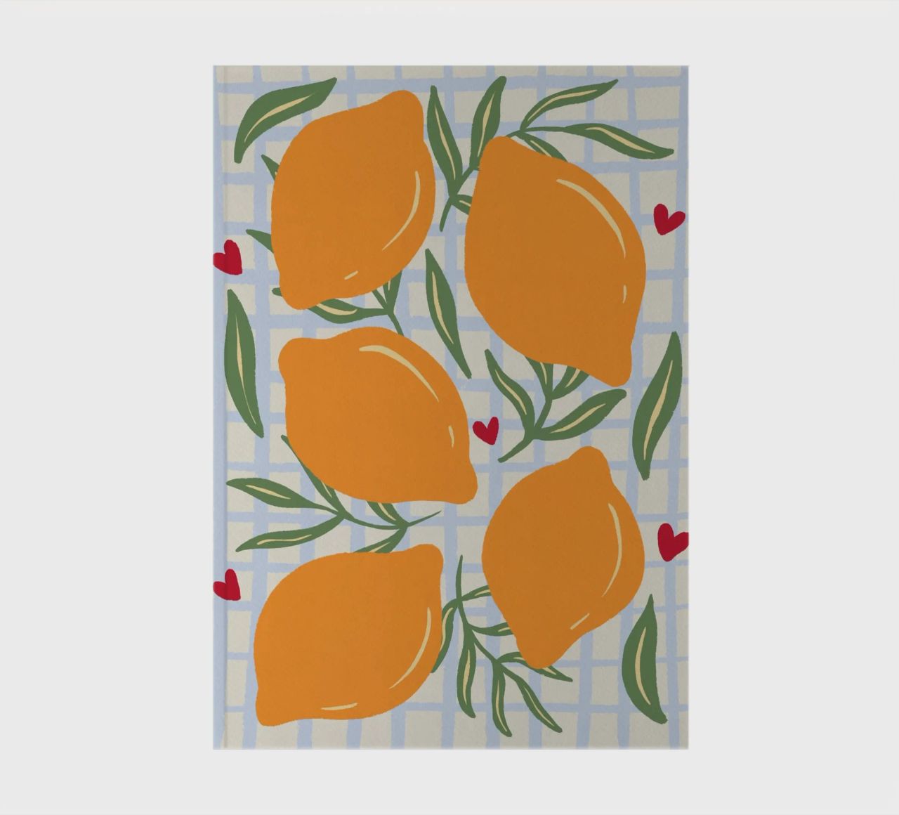 Lemons on a grid pattern notebook by Wackapacka