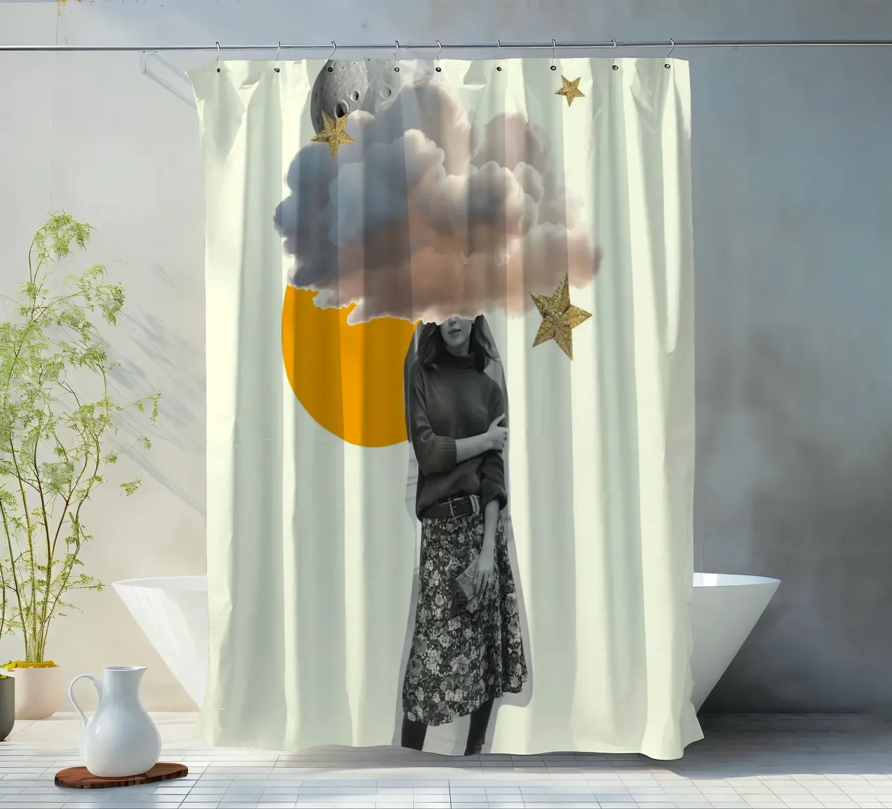 Head in the Clouds tenda da doccia da Indigo Rain