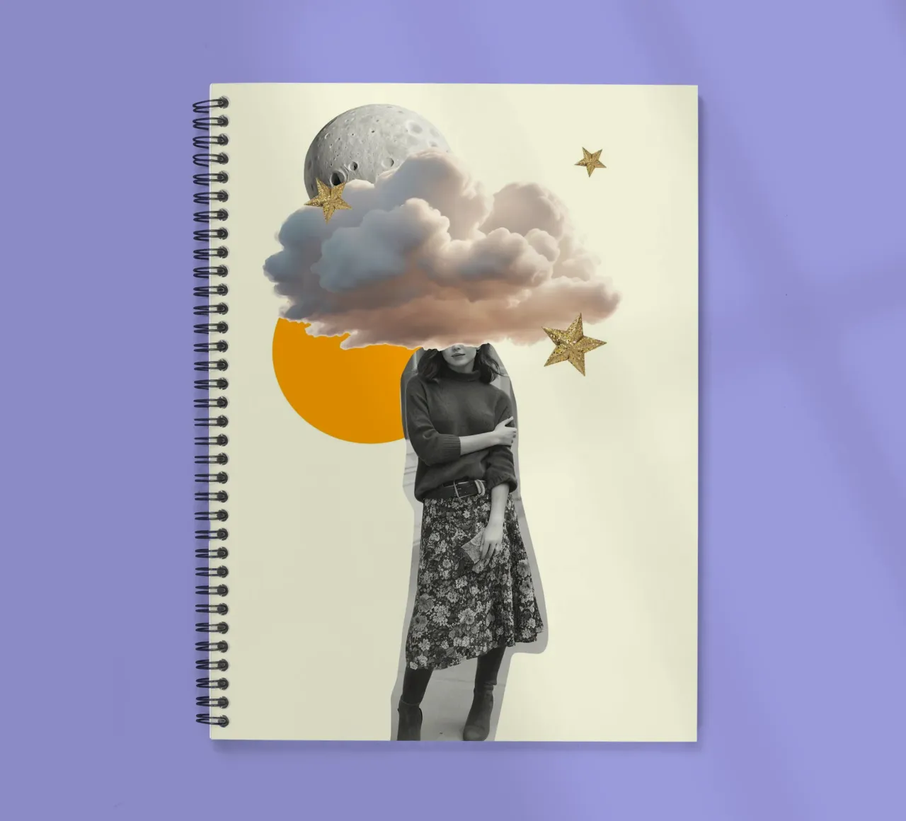 Head in the Clouds spiral notebook by Indigo Rain