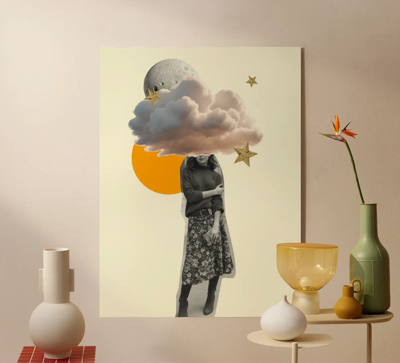 Head in the Clouds acryl van Indigo Rain