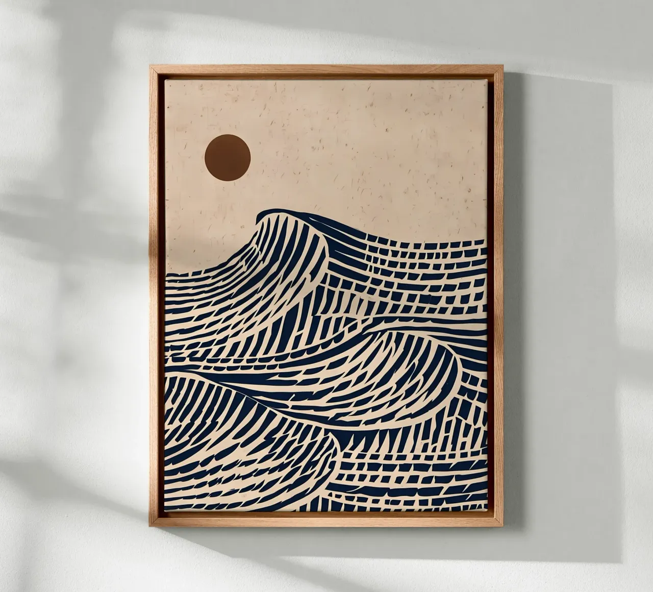 Indigo getijde canvas met Baklijst van Artistic-shop