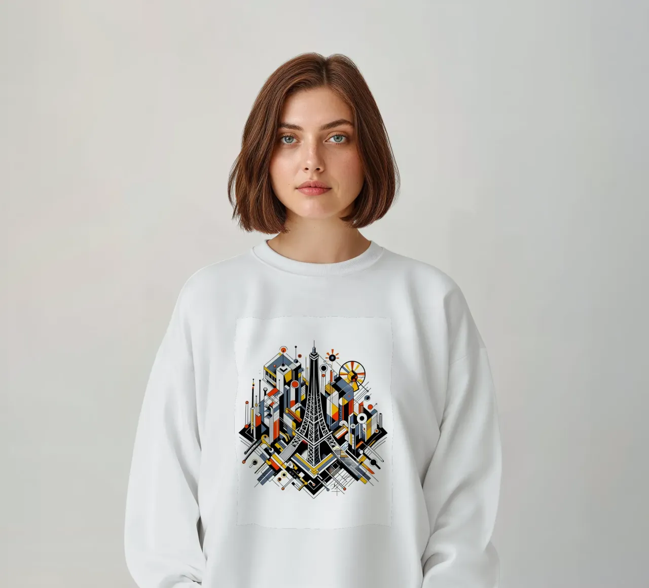 Torre Eiffel Parigi Stile Bauhaus felpa da ARTOMATIC