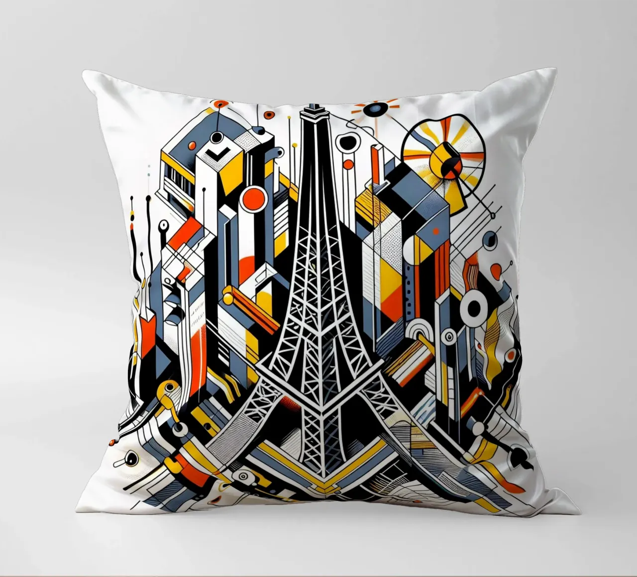 Torre Eiffel Parigi Stile Bauhaus cuscino da ARTOMATIC