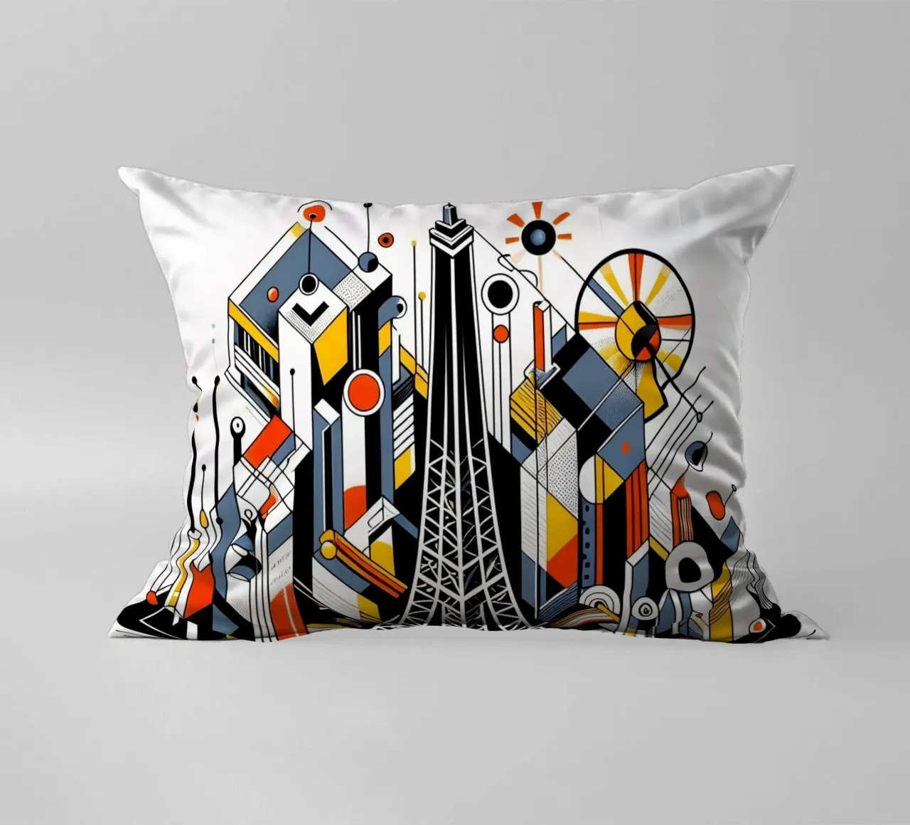 Torre Eiffel Parigi Stile Bauhaus cuscino da ARTOMATIC