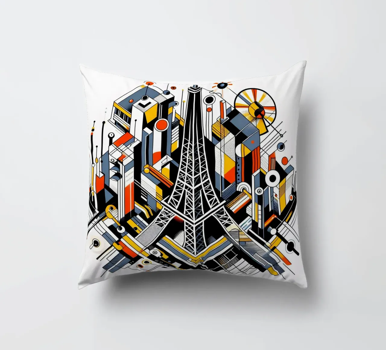 Torre Eiffel Parigi Stile Bauhaus cuscino da ARTOMATIC