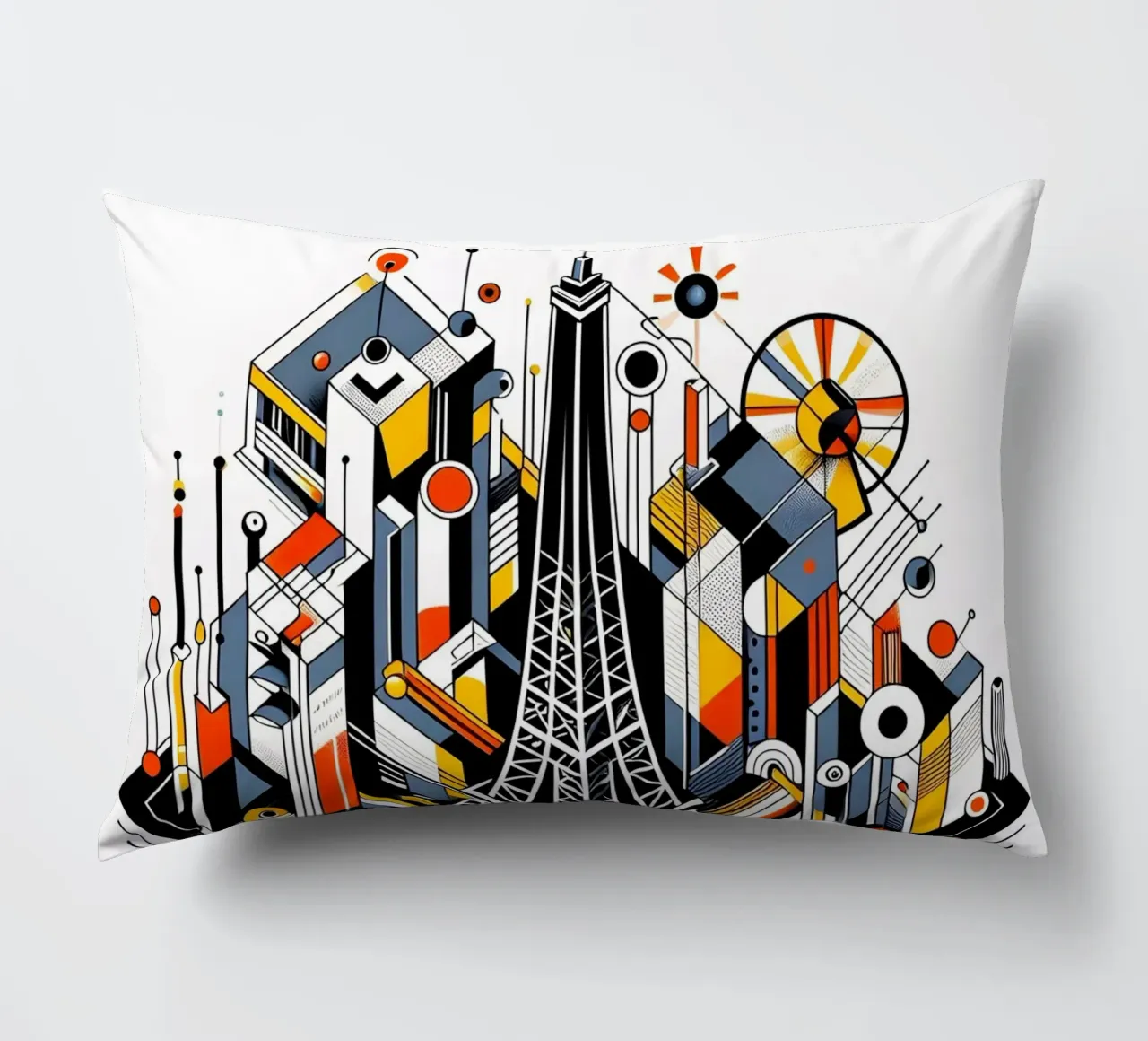 Torre Eiffel Parigi Stile Bauhaus cuscino da ARTOMATIC