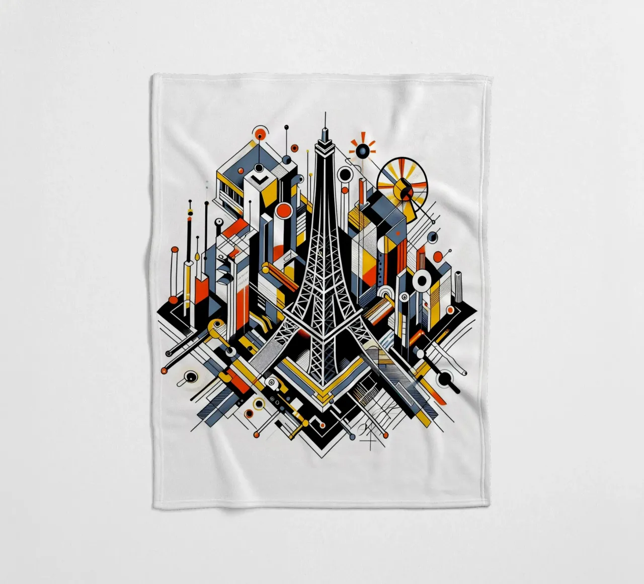 Torre Eiffel Parigi Stile Bauhaus coperta in pile da ARTOMATIC