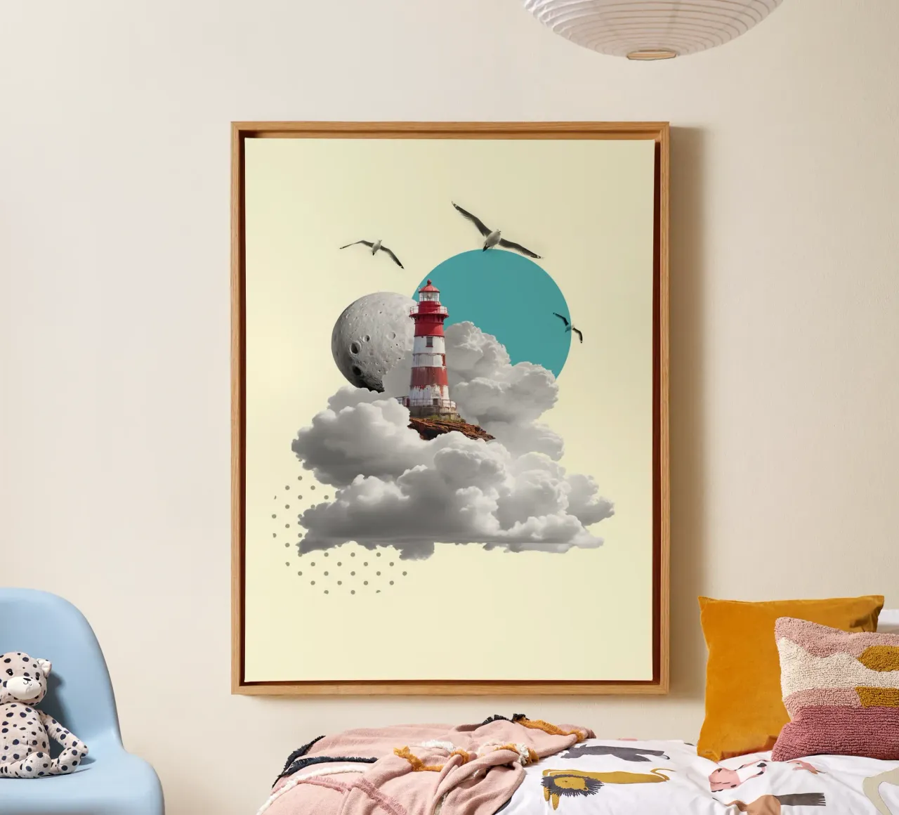 Lighthouse Dreams tela con Cornice a cassetta da Indigo Rain