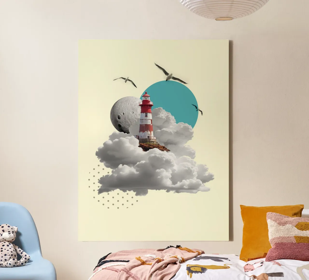 Lighthouse Dreams tela con Cornice a cassetta da Indigo Rain