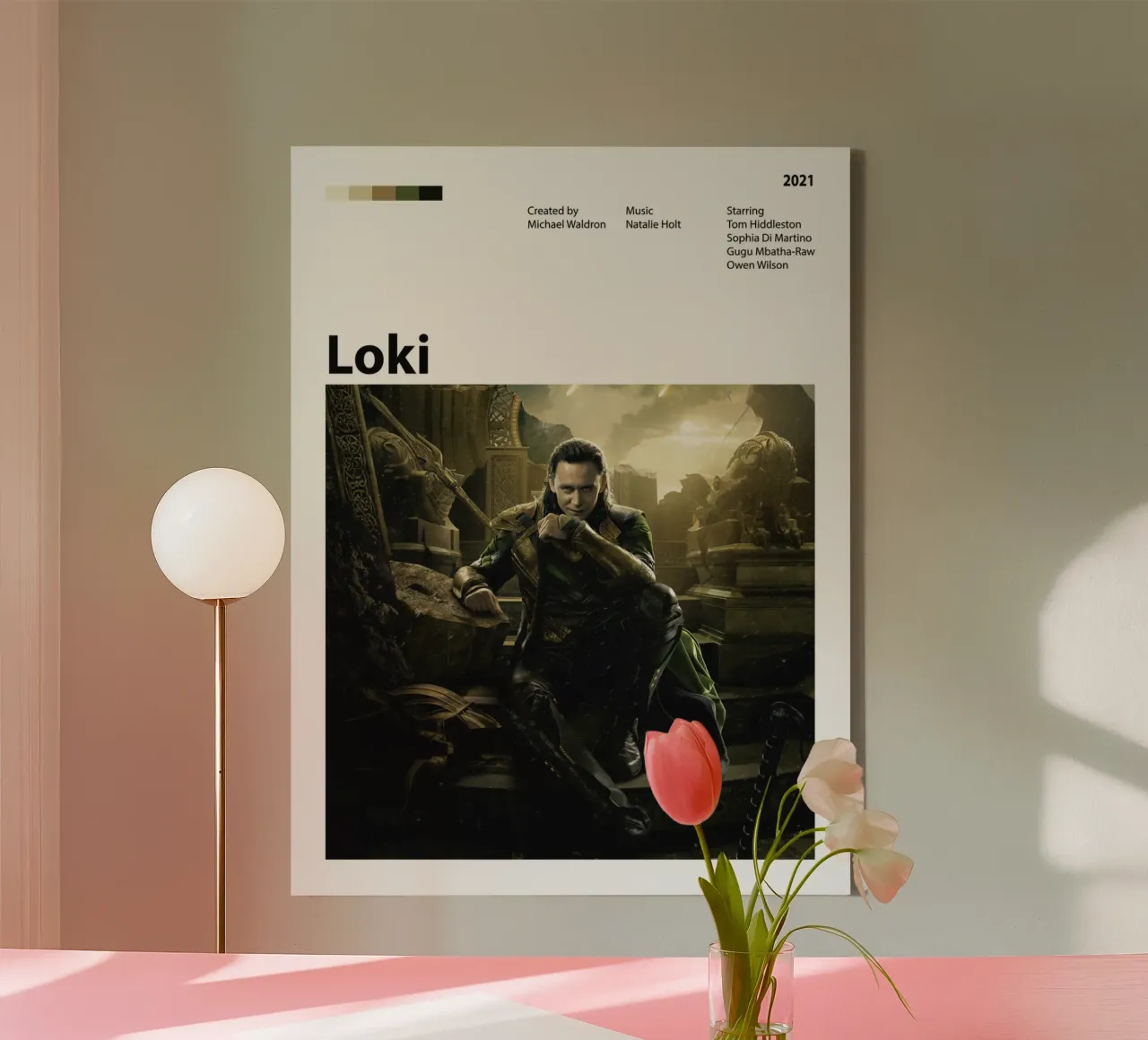 Loki tela con Cornice a cassetta da 🎞 The Movie Wall