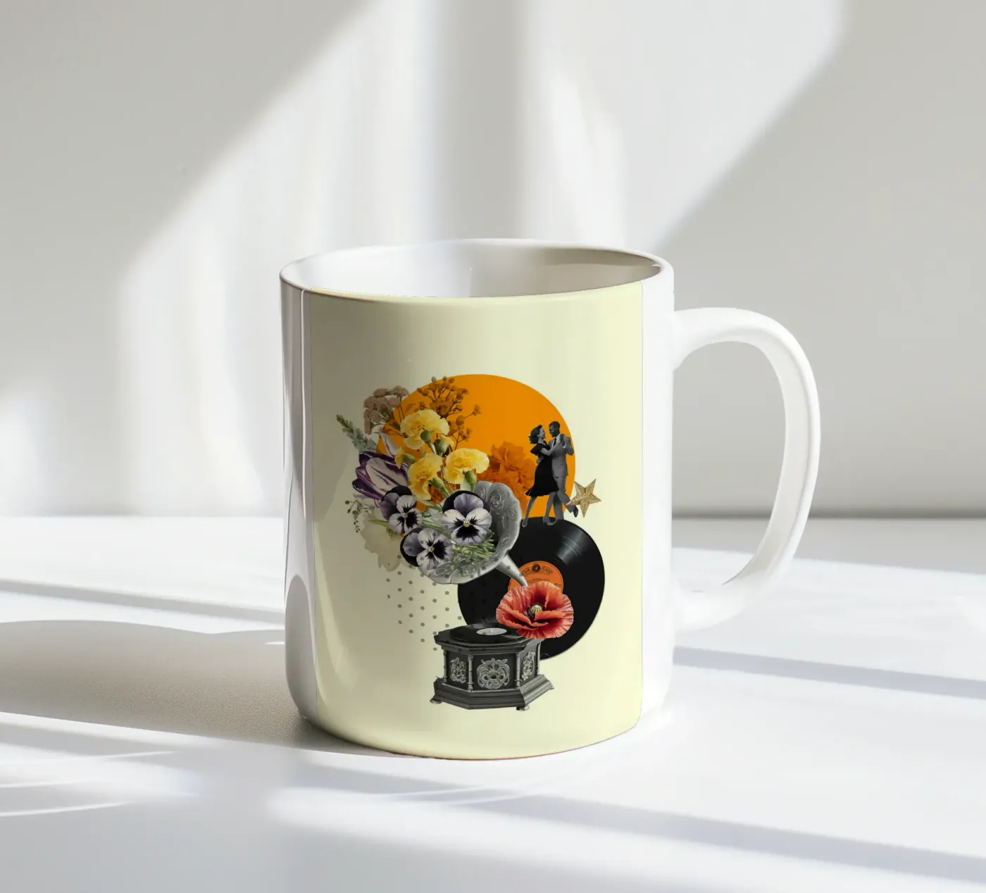 Dancing Through Time ceramic mug by Indigo Rain