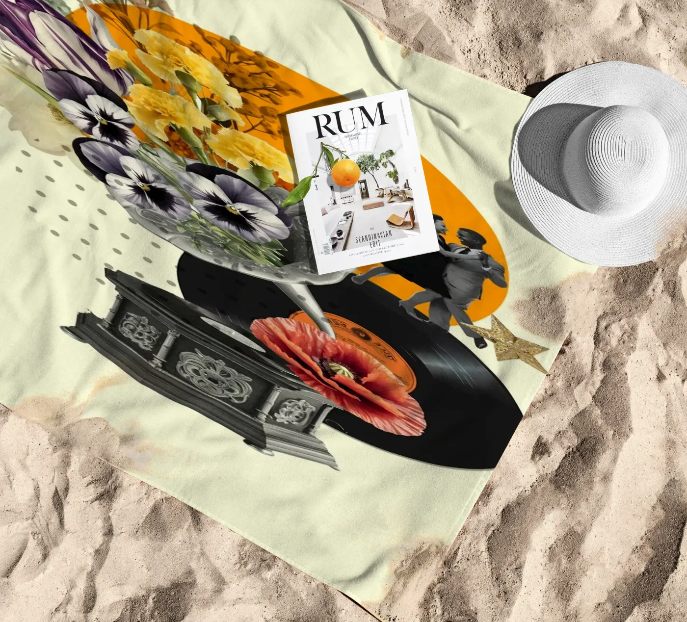 Dancing Through Time beach towel by Indigo Rain