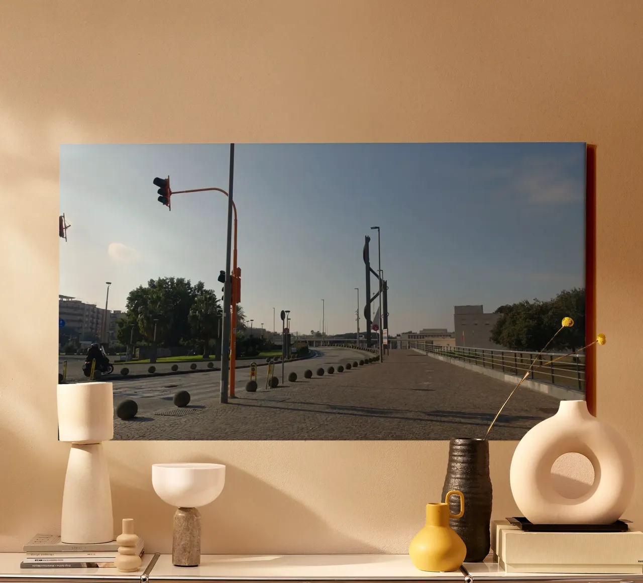 Napels canvas met Baklijst van Massimo Frascogna