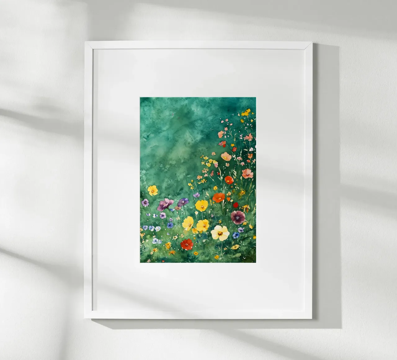 Prato verde con fiori carta hahnemühle da Justyna Jaszke JBJart