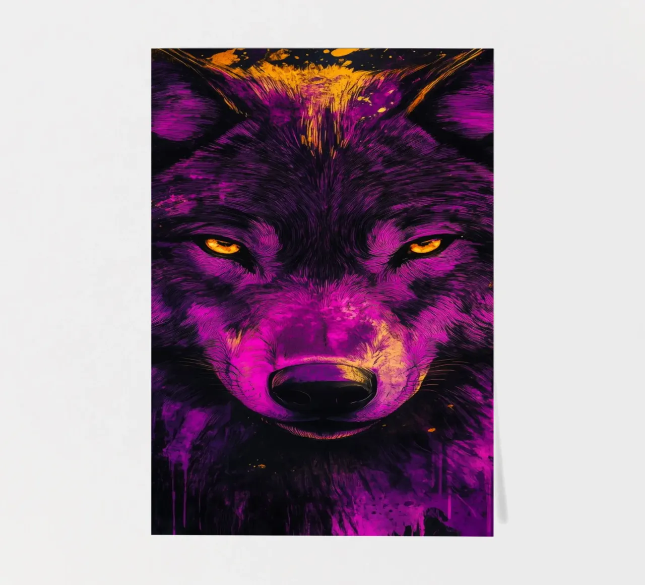 Purple wolf sticker sheet by Justyna Jaszke JBJart