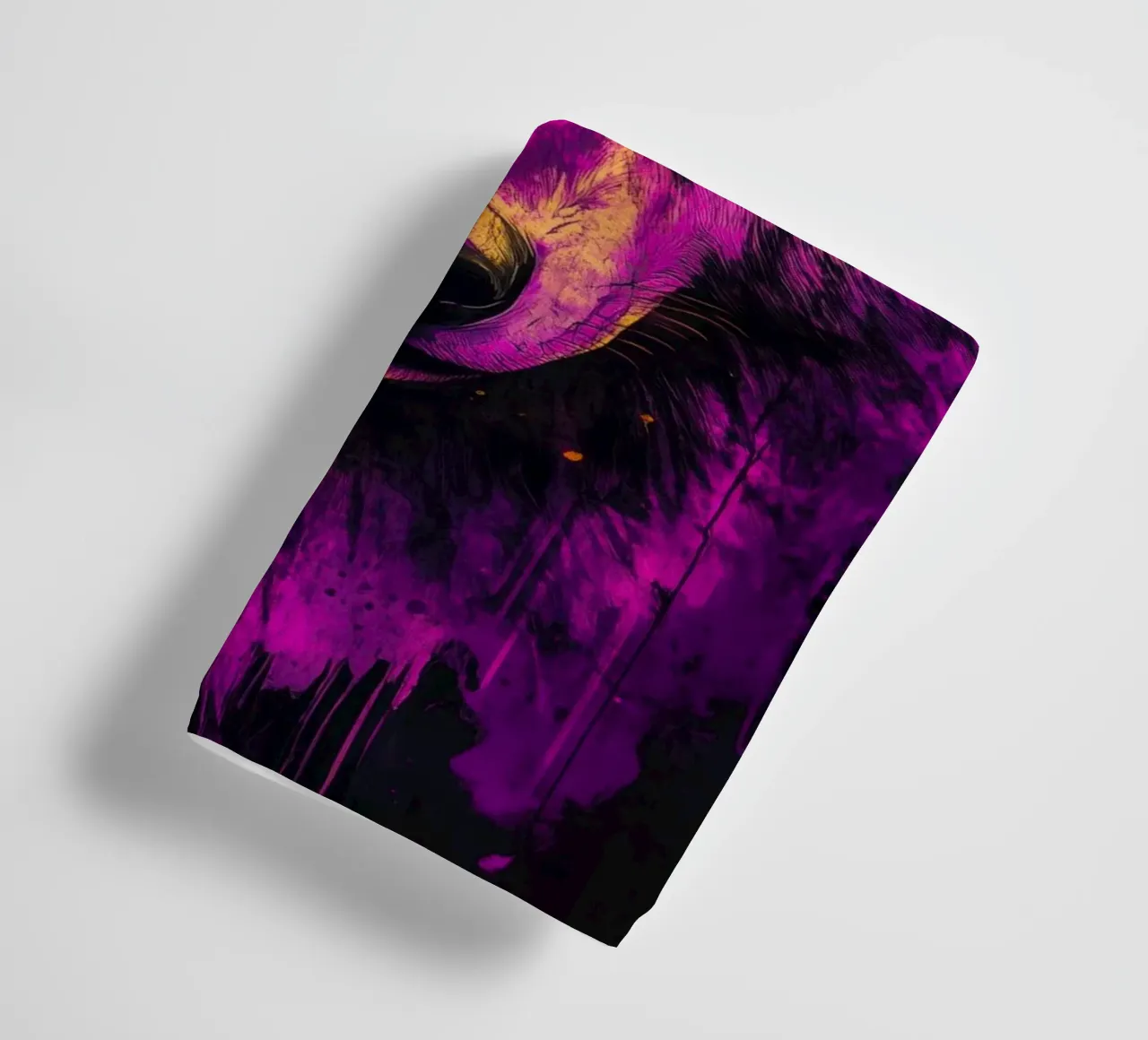 Purple wolf towel by Justyna Jaszke JBJart